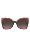 Missoni 58mm Gradient Cat Eye Sunglasses In Pattern Pink Violet