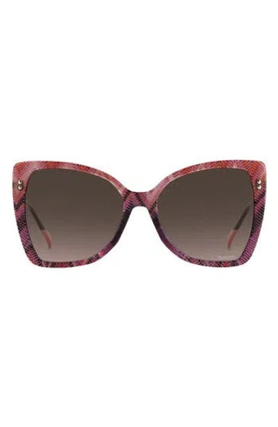 Missoni 58mm Gradient Cat Eye Sunglasses In Pattern Pink Violet