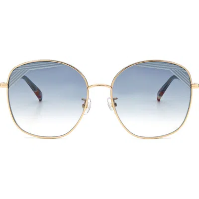 Missoni 59mm Oversize Round Sunglasses In Blue