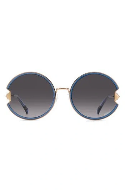 Missoni 59mm Round Sunglasses In Gold Azure/grey Shaded