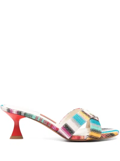 MISSONI 60MM STRIPED SANDALS
