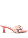 Missoni 60mm Zigzag Mules In Pink