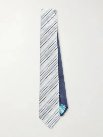 Missoni 7cm Striped Silk Tie In Multi