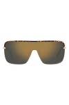 Missoni 99mm Shield Sunglasses In Gold Brown Havana/grey Gold