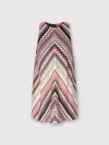 Missoni Mini A-line Dress With Serrated Zigzag Lamé Motif In Multicoloured