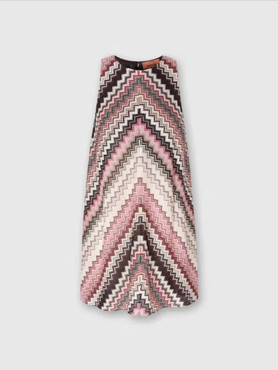Missoni Minikleid In A-linie Mit Zickzackmuster Aus Lamé In Multicolor