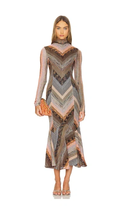 Missoni Midi Dress In Multicolour