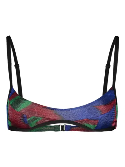 Missoni Abstract-pattern Bra In Blue