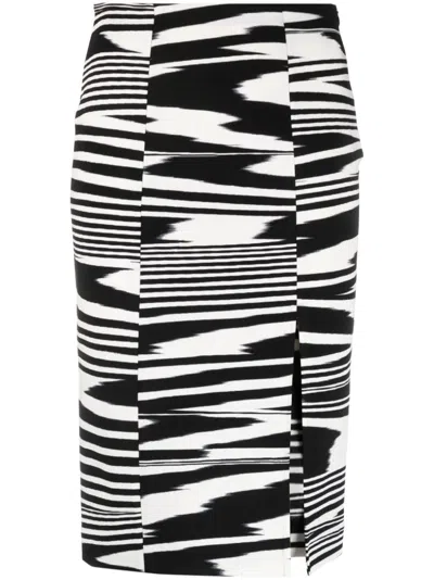 Missoni Stretch Abstract-pattern Midi Skirt In Print