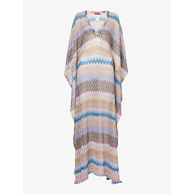 Missoni Abstract-pattern Relaxed-fit Knitted Kaftan In Multicolor W/space-dyed