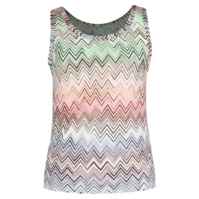 Pre-owned Missoni Abstract Zigzag Print Sleeveless Tank Top In Multicolor Rayon
