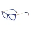 Missoni Ladies Blue Rectangular Eyeglass Frames Mis-0045-pjp In Blue