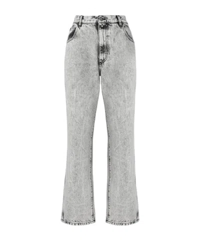 MISSONI ACID-WASH LOGO-PLAQUE JEANS