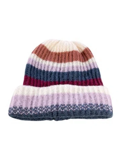 Pre-owned Missoni Acrylic Knit Beanie W/tags In Purple