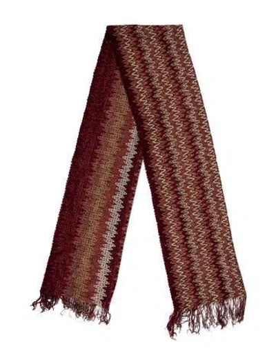 Pre-owned Missoni Acrylic Printed Scarf In Red