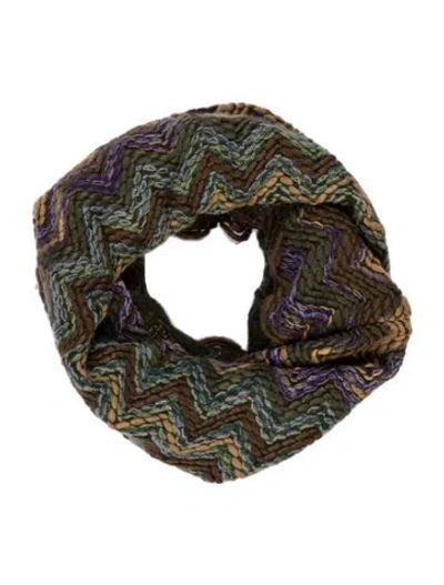 Pre-owned Missoni Acrylic Scarf In Green
