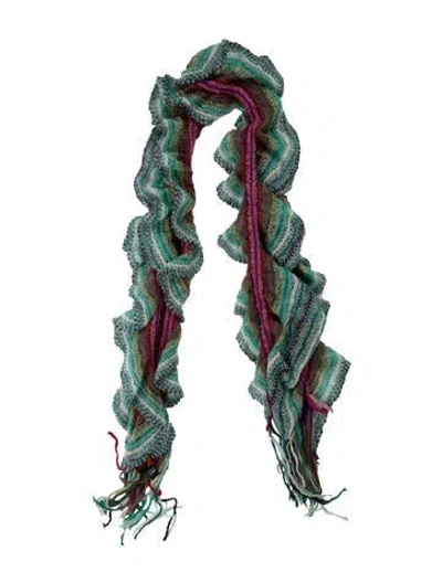 Pre-owned Missoni Acrylic Striped Scarf In Multi
