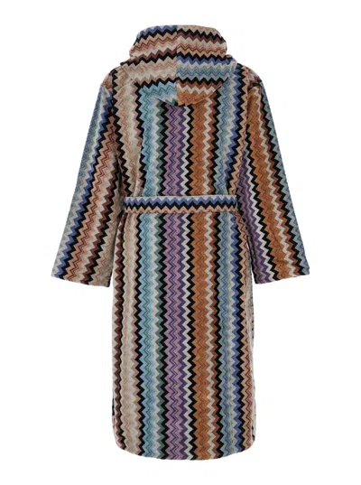 Missoni Adam Hooded Bathrobe In Multicolor