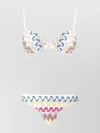 Missoni Adjustable Straps Soft Cups Elastic Waistband Stretch Fabric