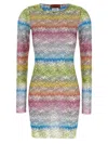 Missoni Printed Dress With Fitted Silhouette And Long Sleeves