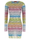 Missoni Printed Dress With Fitted Silhouette And Long Sleeves