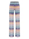 Missoni Wide-leg Trousers In All-over Print In White
