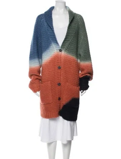 Pre-owned Missoni Alpaca Patterned Jacket In Orange
