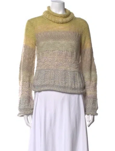 Pre-owned Missoni Alpaca Striped Sweater In Neutrals