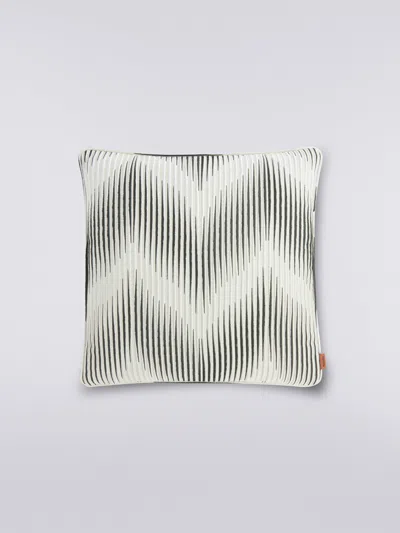 Missoni Ande 40x40 Cm Cushion With Faded Chevron In Black,white