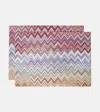 Missoni Andorra Zigzag Set Of 2 Cotton Placemats In Multicolor