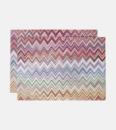 Missoni Andorra Zigzag Set Of 2 Cotton Placemats In Multicolor