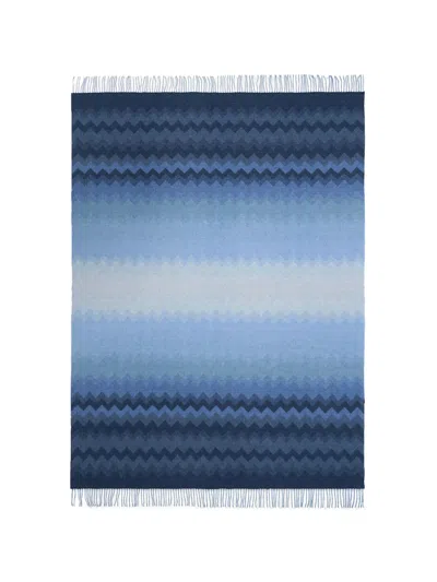 Missoni Anemone Chevron Throw In Blue