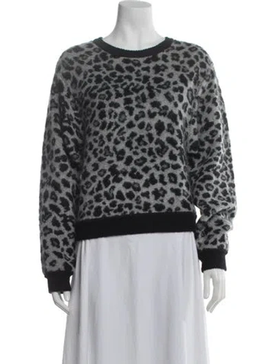 Pre-owned Missoni Animal Print Crew Neck Sweater In Black