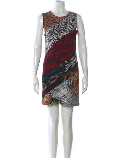 Pre-owned Missoni Animal Print Mini Dress In Black