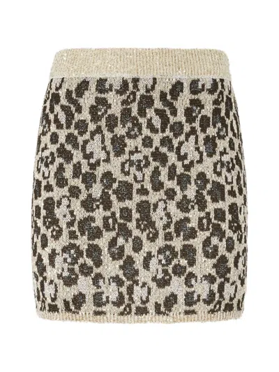 Missoni Animal-print Mini Skirt In Brown