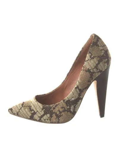 Pre-owned Missoni Animal Print Pumps In Metallic/neutrals