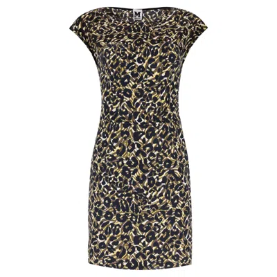 Pre-owned Missoni Animal Print Silk & Cotton Dress In Black
