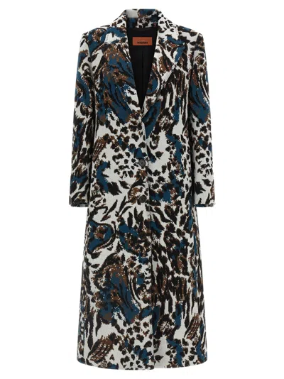 Missoni Animalier Coat In Ivory