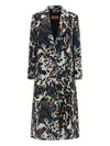 Missoni Long Animal Print Coat Featuring Pockets In Multi