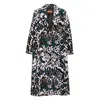 Missoni Animalier-pattern Button Coat In Black