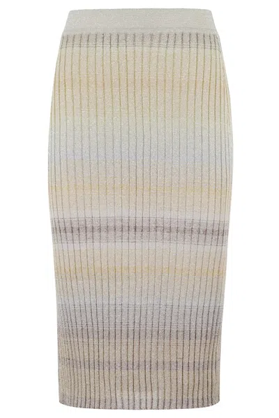 Missoni Ankle-length Skirt With Ribbed Texture In Multicolor