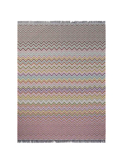 Missoni Zigzag-knit Fringed Throw In Multi