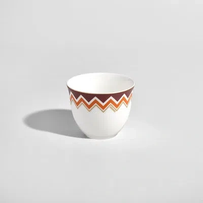 Missoni Arabic Cup Iconic Luxury Box Set 6 Pcs.  Diam. 3.3", H 2.3" In Multicolor