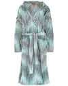 Missoni Arpeggio Bathrobe In Slub Cotton Terry In Green