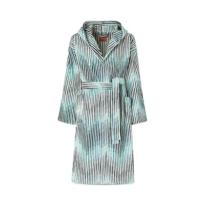 MISSONI ARPEGGIO HOODED TERRY BATHROBE