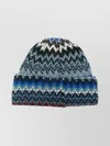 Missoni Artisan Crafted Zigzag Knit Hat In Blue
