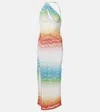 Missoni Asymmetric Cover-up Dress In Shaded Lame Viscose Multicolor In Multi