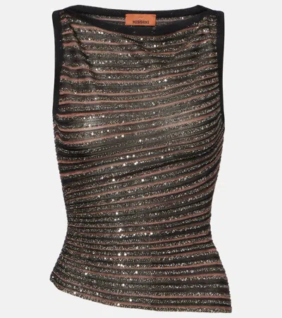 Missoni Asymmetric Top In Brown