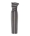 Missoni One-shoulder Striped Crochet-knit Cotton-blend Maxi Dress In Black