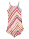 MISSONI ASYMMETRICAL MULTICOLOURED KNITTED SLEEVELESS DRESS